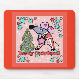 Frohe Weihnachten Neujahr Symbol Maus Cartoon nied Mousepad