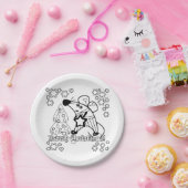 Frohe Weihnachten Neujahr Symbol Maus Cartoon nied Pappteller (Party)