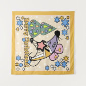 Frohe Weihnachten Neujahr Symbol Maus Cartoon nied Wandteppich (Vorderseite (Horizontal))