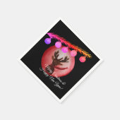 Frohe Weihnachten, Neujahr Wasserfarben Hirsche Na Serviette (Ecke)