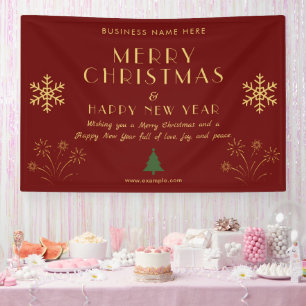 Frohe Weihnachten Neujahrsfestliche Feierparty Banner