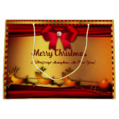 Frohe Weihnachten - New Year Große Geschenktasche Geschenktüte (Vorderseite)