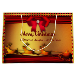 Frohe Weihnachten - New Year Große Geschenktasche Große Geschenktüte