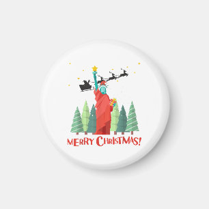 Frohe Weihnachten New Yorker Weihnachtsstatue Magnet