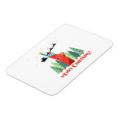 Frohe Weihnachten New Yorker Weihnachtsstatue Magnet (Linke Seite)