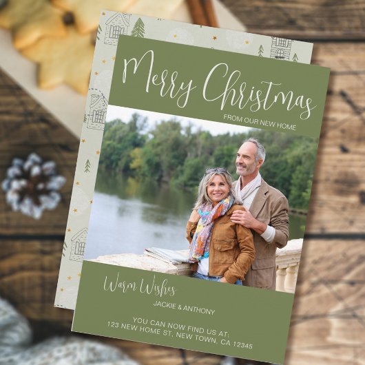 Frohe Weihnachten New Zuhause Pine Tree Doodle Fot