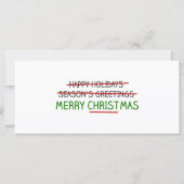 Frohe Weihnachten, nicht die Grüße der Jahreszeit (Vorderseite)