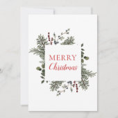 Frohe Weihnachten Nicht-Foto Wasserfarben Grüne (Vorderseite)