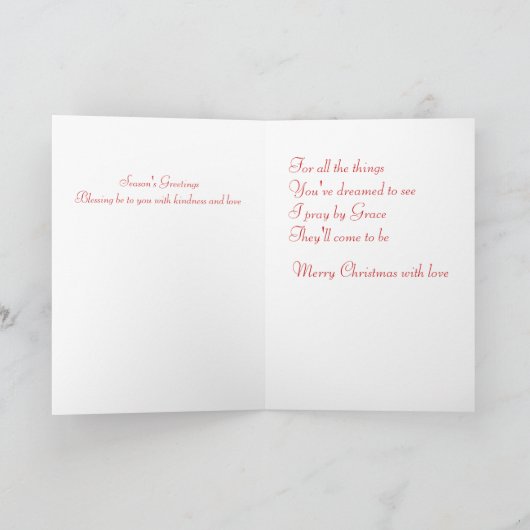 Frohe Weihnachten Niece (Innenseite)