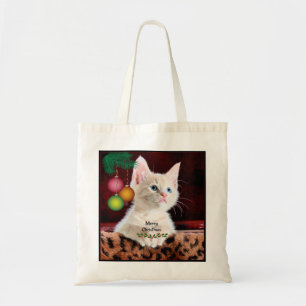 Frohe Weihnachten Niedlich Adorable Kitty Cat Tragetasche