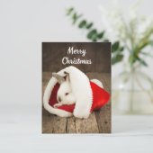 Frohe Weihnachten Niedlich Bunny in der Weihnachts Postkarte (Stehend Vorderseite)