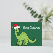 Frohe Weihnachten Niedlich Dinosaur Custom Green (Stehend Vorderseite)