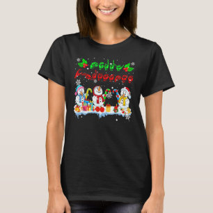 Frohe Weihnachten Niedlich Drei Snowmans ASL Sign  T-Shirt