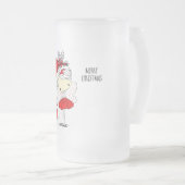 Frohe Weihnachten Niedlich Fairy Mattglas Bierglas (VorderseiteRechts)