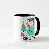 Frohe Weihnachten Niedlich Fluffy Tasse (VorderseiteRechts)