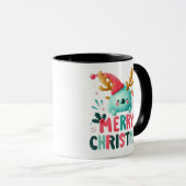 Frohe Weihnachten Niedlich Fluffy Tasse (VorderseiteRechts)