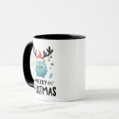 Frohe Weihnachten Niedlich Fluffy Tasse (Vorderseite Links)