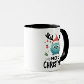 Frohe Weihnachten Niedlich Fluffy Tasse (VorderseiteRechts)