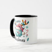 Frohe Weihnachten Niedlich Fluffy Tasse (Vorderseite Links)