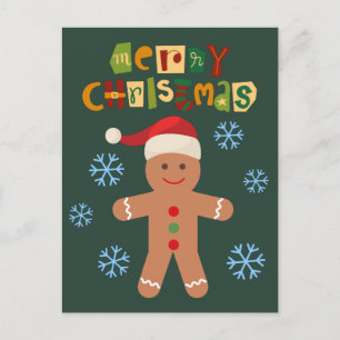 Frohe Weihnachten Niedlich Gingerbread Man