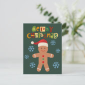 Frohe Weihnachten Niedlich Gingerbread Man (Stehend Vorderseite)