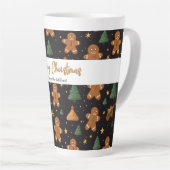 Frohe Weihnachten Niedlich Gingerbread Pine Tree S Milchtasse (Rechte Ecke)