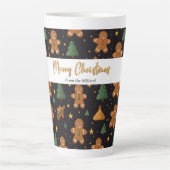 Frohe Weihnachten Niedlich Gingerbread Pine Tree S Milchtasse (Vorderseite)