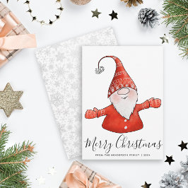 Frohe Weihnachten Niedlich Gnome White Modern