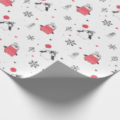 Frohe Weihnachten Niedlich Happy Pinguin in Hats W Geschenkpapier (Ecke)