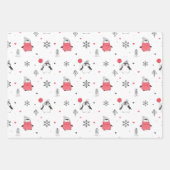 Frohe Weihnachten Niedlich Happy Pinguin in Hats W Geschenkpapier Set (Vorderseite 2)