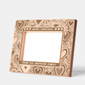 Frohe Weihnachten Niedlich Heart & Foliage Familie Geätzte Rahmen (Links)