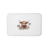 Frohe Weihnachten Niedlich Highland Cow Classic T Badematte (Vorderseite)