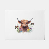 Frohe Weihnachten Niedlich Highland Cow Classic T Fußmatte (Vorderseite)