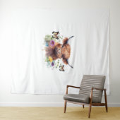 Frohe Weihnachten Niedlich Highland Cow Classic T  Wandteppich (Beispiel (Horizontal))