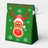 Frohe Weihnachten Niedlich Hirschzelt Gefälligkeit Geschenkschachtel (Rückseite)