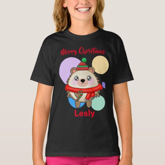 Frohe Weihnachten Niedlich Kawaii Freundlicher Ige T-Shirt (Vorderseite)