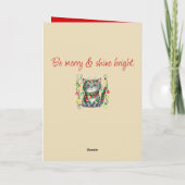 Frohe Weihnachten niedlich lächelnd Katze baubles  (Rückseite)