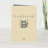 Frohe Weihnachten niedlich lächelnd Katzenbaubles (Rückseite)