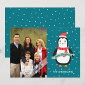 Frohe Weihnachten Niedlich Penquin Personalisierte (Vorne/Hinten)