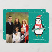 Frohe Weihnachten Niedlich Penquin Personalisierte (Vorne/Hinten)