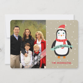 Frohe Weihnachten Niedlich Penquin Personalisierte