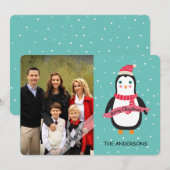 Frohe Weihnachten Niedlich Penquin Personalisierte (Vorne/Hinten)