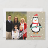 Frohe Weihnachten Niedlich Penquin Personalisierte (Vorderseite)