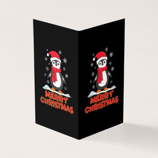 Frohe Weihnachten Niedlich Pinguin (Vorderseite)