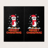 Frohe Weihnachten Niedlich Pinguin (Außenseite Aufgefaltet)