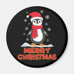 Frohe Weihnachten Niedlich Pinguin Magnet