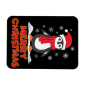 Frohe Weihnachten Niedlich Pinguin Magnet (Horizontal)
