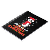 Frohe Weihnachten Niedlich Pinguin Notizblock (Linke Seite)