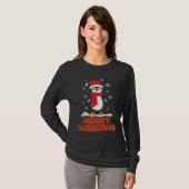 Frohe Weihnachten Niedlich Pinguin T-Shirt (Vorne ganz)