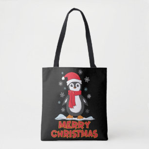 Frohe Weihnachten Niedlich Pinguin Tasche